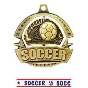 Hasty Awards Spinner Custom Soccer Medals M 720S GOLD MEDAL/AMERICANA 