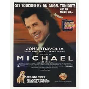  1997 John Travolta Michael Movie Pay Per View Print Ad 