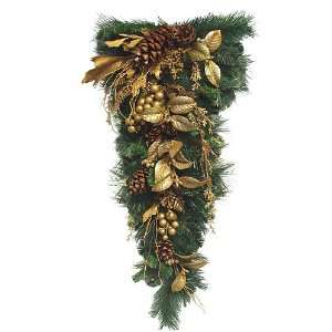  32 Gold Glittered Mixed Pine Artificial Christmas 