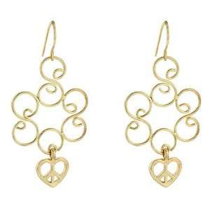  Golden Heart Dangle Earrings: Everything Else