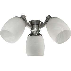 Quorum 2326 165 / 2326 865 Ceiling Fan Light Kit in Satin Nickel Bulb 