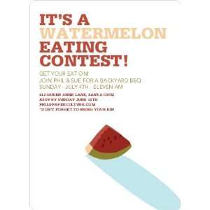  Watermelon Eating Contest Summer Party Invitations Health 