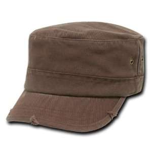 DECKY BROWN Military inspired flat top cap Vintage G.I. Caps LARGE / X 