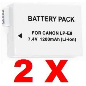  NEEWER® 2X LP E8 Batteries for Canon EOS Kiss X4 550D 