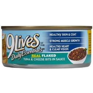  9Lives Flaked Entree   Tuna & Cheese Bits in Sauce   24 x 