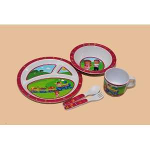  Shimmy & Simmy Pink Aleph Bet Dish Set 