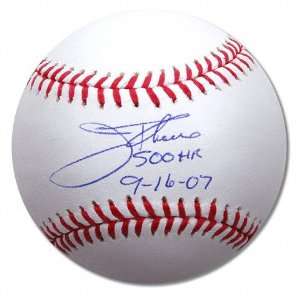  Jim Thome Autographed Baseball  Details: 500 Home Run 