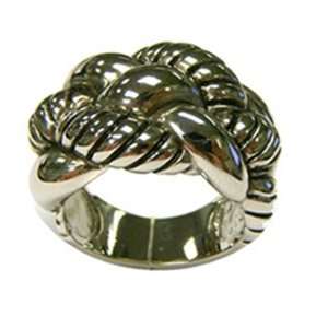  Designer Inspired Braided Dome Ring (6) Jewelry