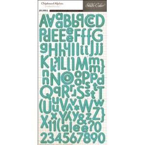    Memoir Chipboard Stickers Alphas & Numbers Teal: Home & Kitchen