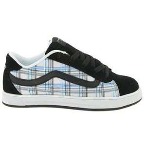  Vans Mercer Black & Lake Blue Plaid Girls Shoe: Sports 