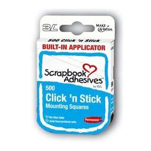 White 500 Mounting Squares   Click n Stick by SCRAPBOOK ADHESIVES BY 