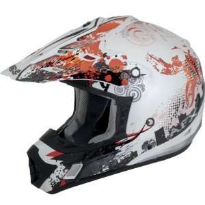  AFX Stunt Adult FX 17 MX Motorcycle Helmet   Orange/White 
