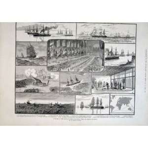  Cruis Of Hms Inconstant Antique Print 1882 Ships Travel 