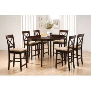   Piece Cross Back Dining Room Set   Coaster 100208: Home & Kitchen