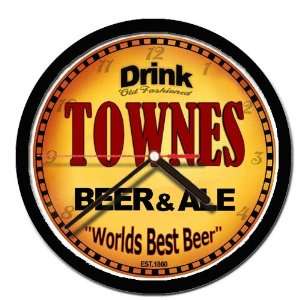  TOWNES beer and ale cerveza wall clock: Everything Else