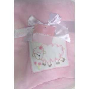  Baby Gear Pink and White Sheep Blanket: Baby