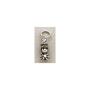    Sterling Silver Charm, Horse Riding Spur, 1/2 inch: Jewelry