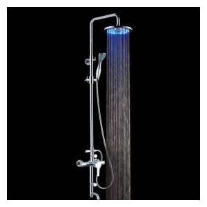  Color Changing LED Shower Faucet with 8 inch Shower Head 