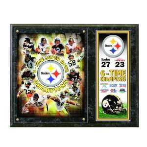  Pittsburgh Steelers Six Time Super Bowl Champs Plaque 
