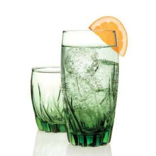   Drinkware Set: Includes 8 Each 12 Ounce and 17 Ounce Beverage Glasses
