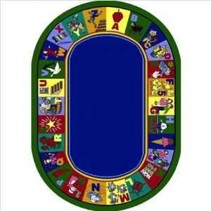  Joy Carpets 1456 R Round My Favorite Rhymes Rug Size: Oval 