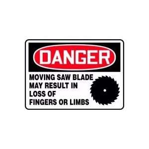  DANGER MOVING SAW BLADE MAY RESULT IN LOSS OF FINGERS OR 
