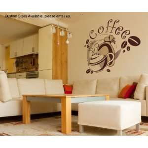  Graphic Wall Decal Sticker Coffee item OS_MG109s