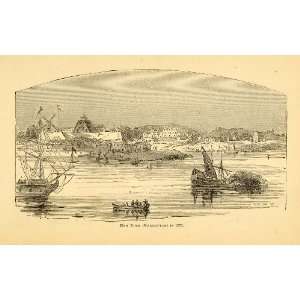  1872 Manhattan New York City 1656 Harbor Ships Print 