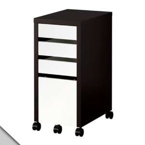   Böna IKEA   MICKE Drawer unit/drop file storage, black brown, white