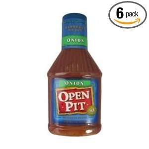 Open Pit Onion BBQ Sauce, 18 Ounce (Pack of 6):  Grocery 