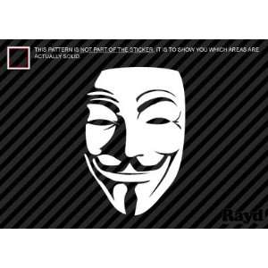  2x) V for Vendetta Mask   Sticker   Decal   Die Cut 