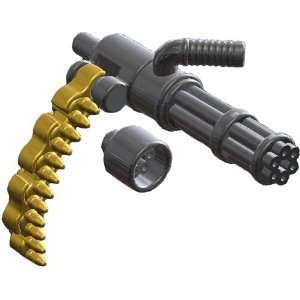   LOOSE Weapon Gunmetal Minigun with Brass Ammo Chain Toys & Games