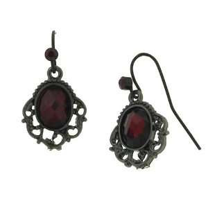  1928 Jewelry Jet Red Drop Earrings: Jewelry