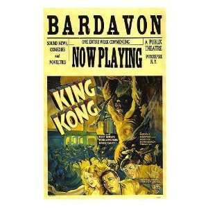  King Kong Movie Poster, 11 x 17 (1933): Home & Kitchen