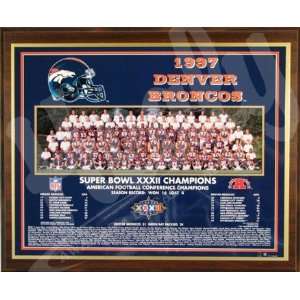  Denver Broncos Healy Plaque   1997 Super Bowl Champs