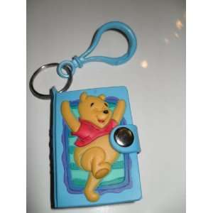    Disney Pooh Keychain  Vinyl Mini Notebook Keychain 