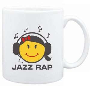  Mug White  Jazz Rap   female smiley  Music Sports 