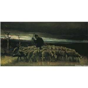  Shepherd with a Flock of Sheep