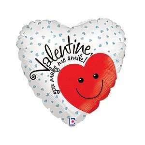  Valentine You Make Me Smile Heart 18 Mylar Balloon 