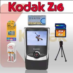  Kodak Zi6 HD High Definition Pocket Video Camera Black + 4GB SD 