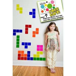   Tetris Wall Art Graphic Stickers Kit Retro + Plus Free Polka Dot