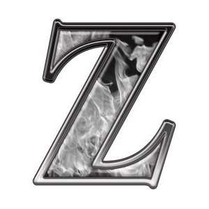 com Reflective Letter Z with Inferno Gray Flames   2 h   REFLECTIVE 