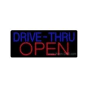  Drive Thru Open Outdoor LED Sign 13 x 32: Home Improvement