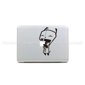  Top Decal Big Mouth   Macbook Decal Sticker Humor Partial 