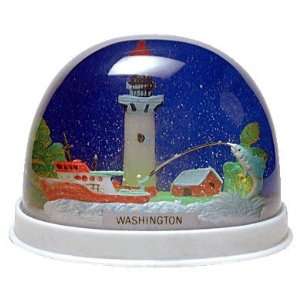  Washington State Fishing Snow Globe: Home & Kitchen