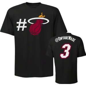   Wade Miami Heat NBA Twitter Name & Number T Shirt: Sports & Outdoors