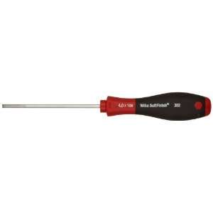 Wiha 30215 Slotted Screwdriver with SoftFinish Handle, 4.0 x 100mm 