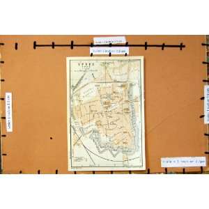    Map 1930 Belgium Luxemburg Street Plan Town Ypres: Home & Kitchen