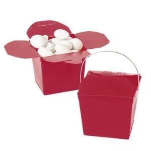  Take Out Boxes   Red   Party Favor & Goody Bags & Plastic 