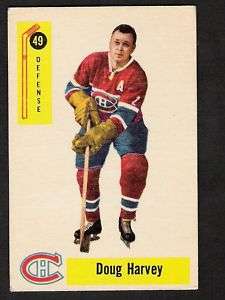 1958 59 PARKHURST #49 DOUG HARVEY MONTREAL CANADIENS  